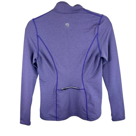 Mountain Hardwear Purple Mock Neck 1/4 Zip Athletic Pullover Zip Pocket Size S - Picture 2 of 8